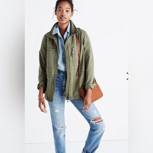 MADEWELL Fleet Utility Military Desert Olive Green Womens Jacket